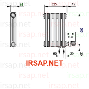 Радиатор IRSAP Tesi 20565/5 T26 CL 01